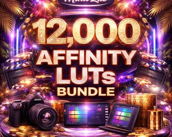 Paquete de más de 12000 LUTs Affinity con ajustes preestablecidos de corrección de color Cinematic Pro (descarga instantánea)