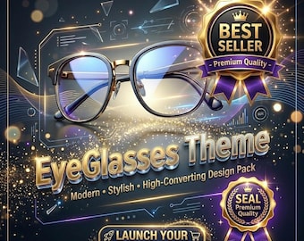 Tema de Shopify para gafas / Interfaz de usuario/experiencia de usuario moderna y de alta conversión (descarga digital)