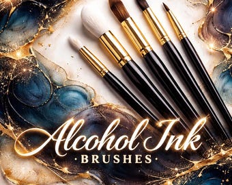 Juego de pinceles de lujo para tintas de alcohol, herramientas profesionales para difuminar y detallar.