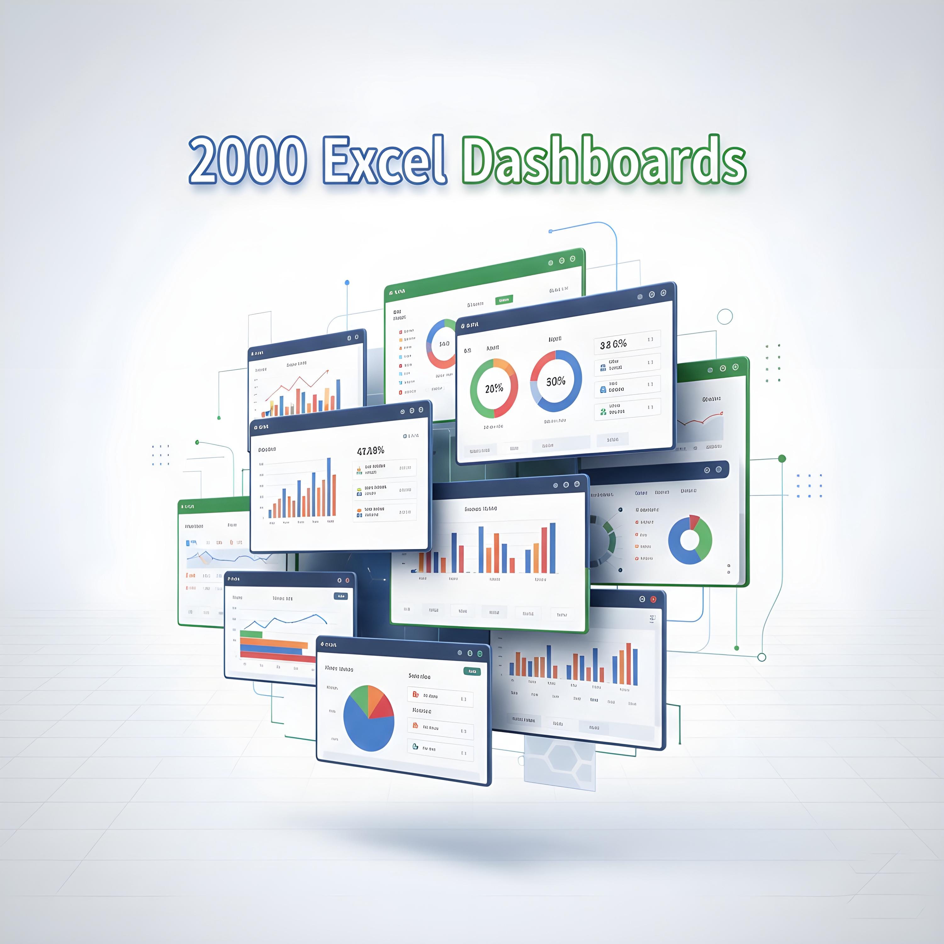 2000+ Excel Dashboards Mega Pack Dynamic Data Visuals and Reports Save ...
