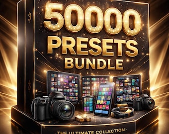 Paquete de más de 50.000 preajustes fotográficos profesionales: colección maestra de edición todo en uno. Descarga digital instantánea.