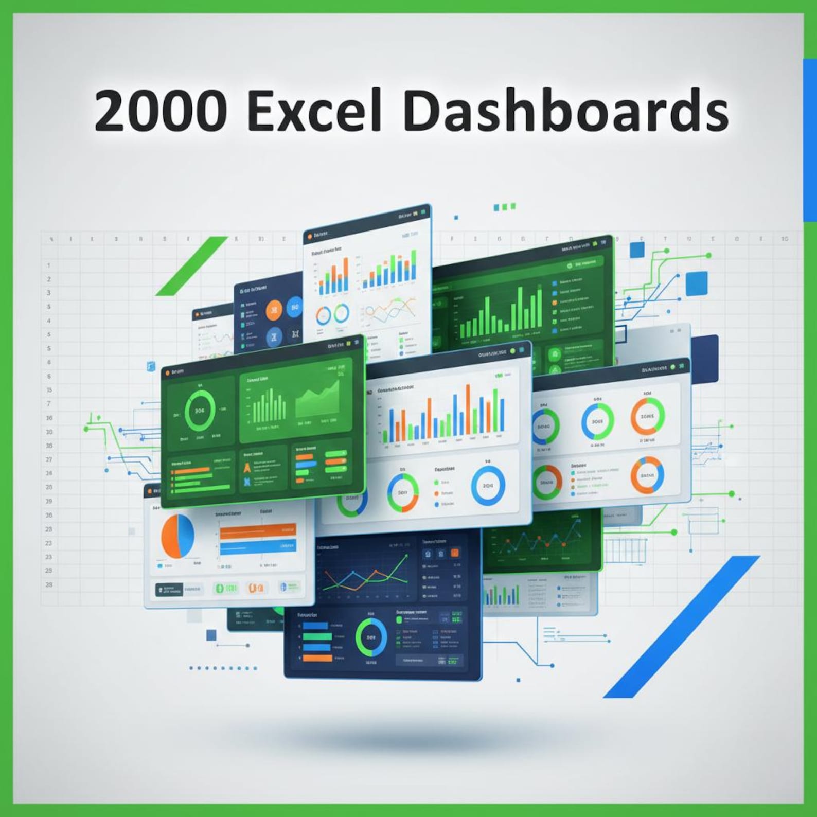 2000+ Excel Dashboards Mega Pack Dynamic Data Visuals and Reports Save ...