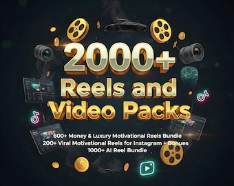 Más de 2000 plantillas de video de carretes cinematográficos de lujo (descarga digital)