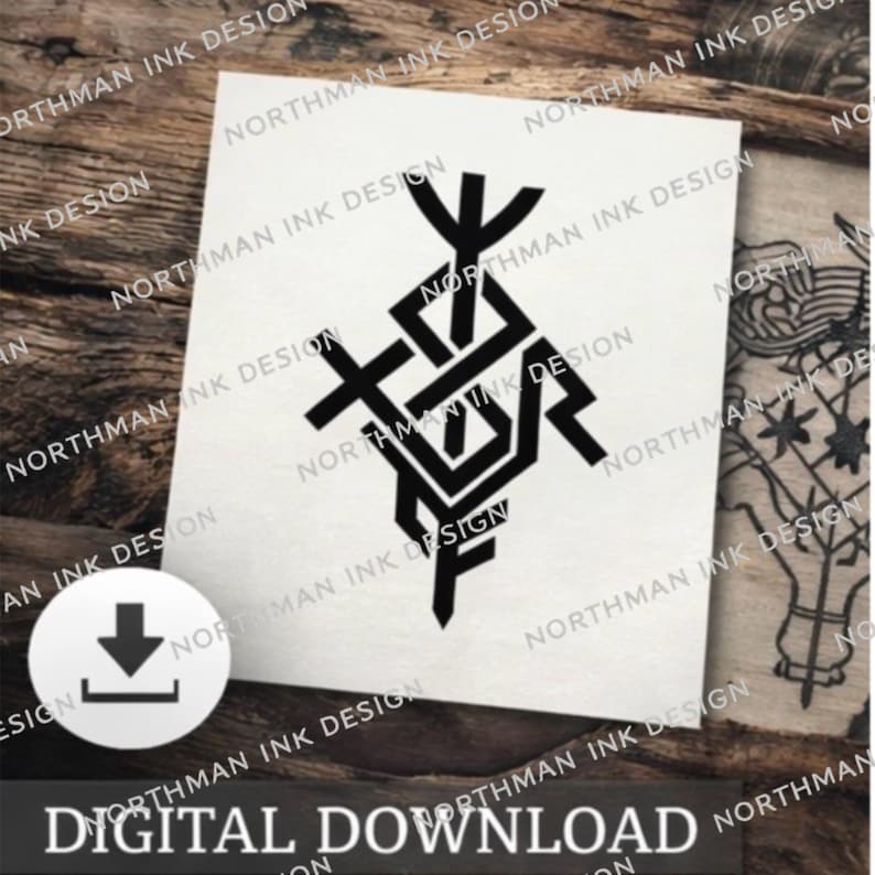 Norse Binding Rune Tattoo Design | Viking Rune Symbol | Elder Futhark ...