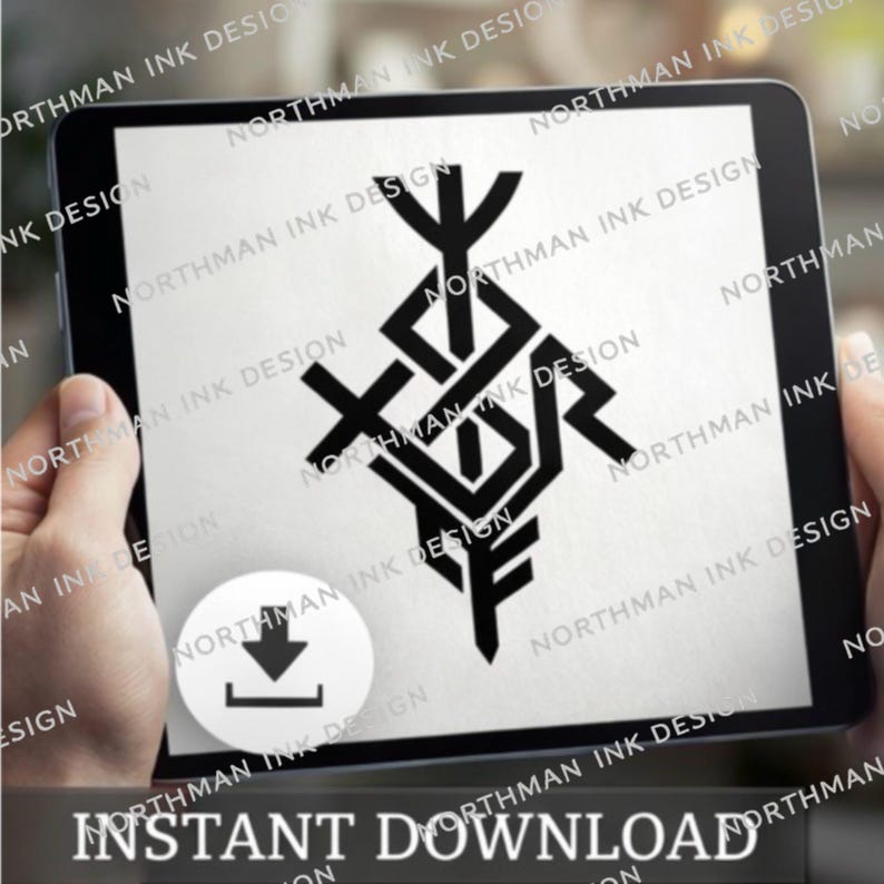 Norse Binding Rune Tattoo Design | Viking Rune Symbol | Elder Futhark ...