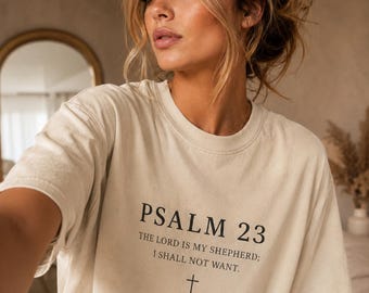 Psalm 23 PNG, Minimalist Christian Shirt Design (Digital Download)