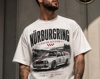 Nürburgring Racing Division PNG, Vintage E30 Car Graphic (Digital Download)