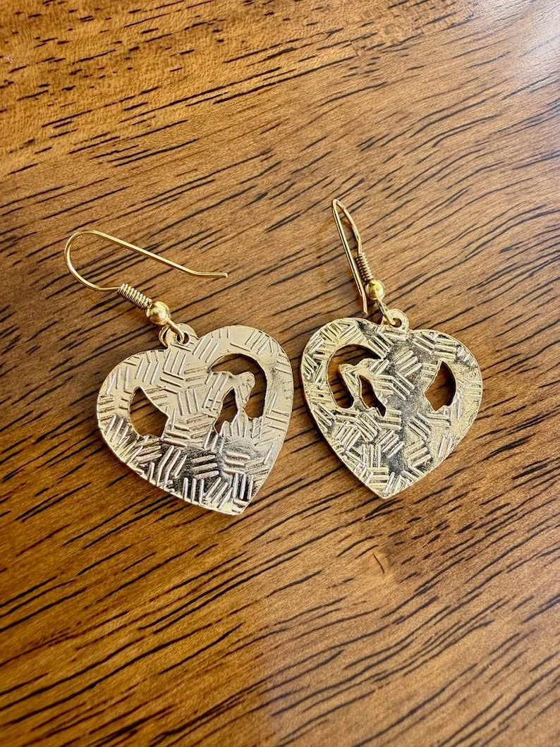 Pendientes vintage de esmalte cloisonné de los años 80, nuevos sin usar. imagen 4