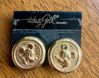 Pendientes vintage de Mickey Mouse de los años 80, de Wendy Gell para Disney.