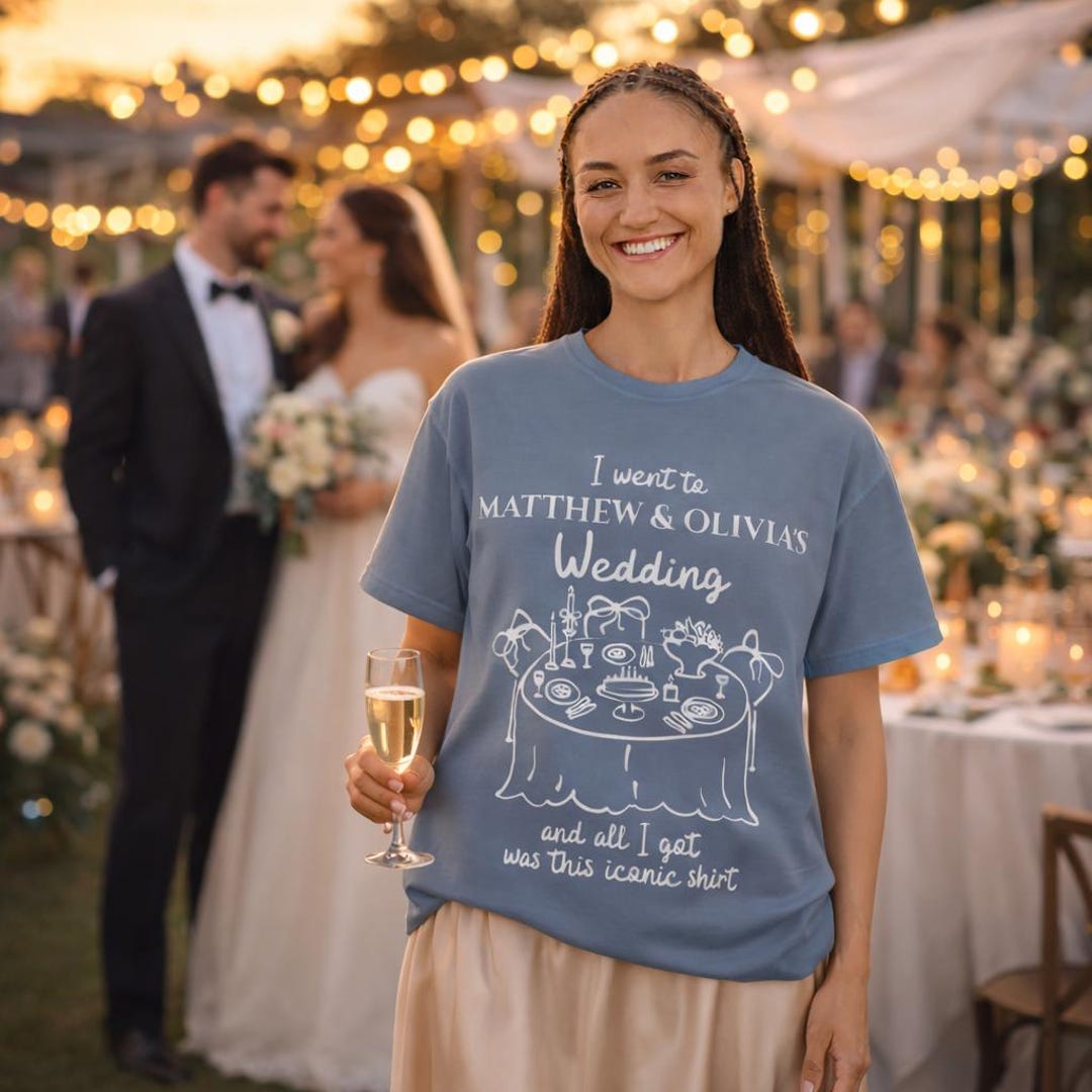 Wedding Merch Examples Custom Wedding Toss Shirt | Wedding Guest Merch Gift, Personalized ...