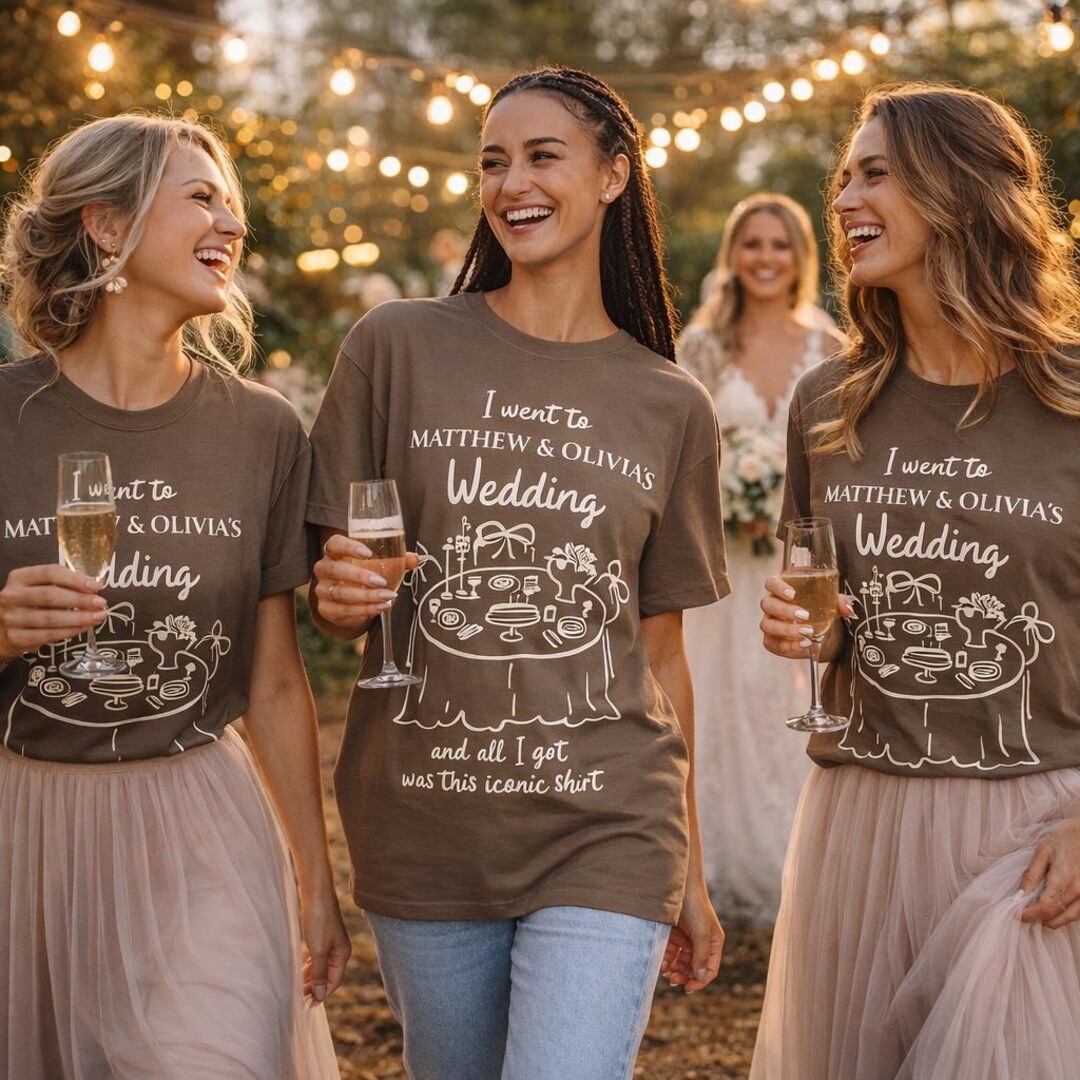 Wedding Merch Examples Custom Wedding Toss Shirt | Wedding Guest Merch Gift, Personalized ...