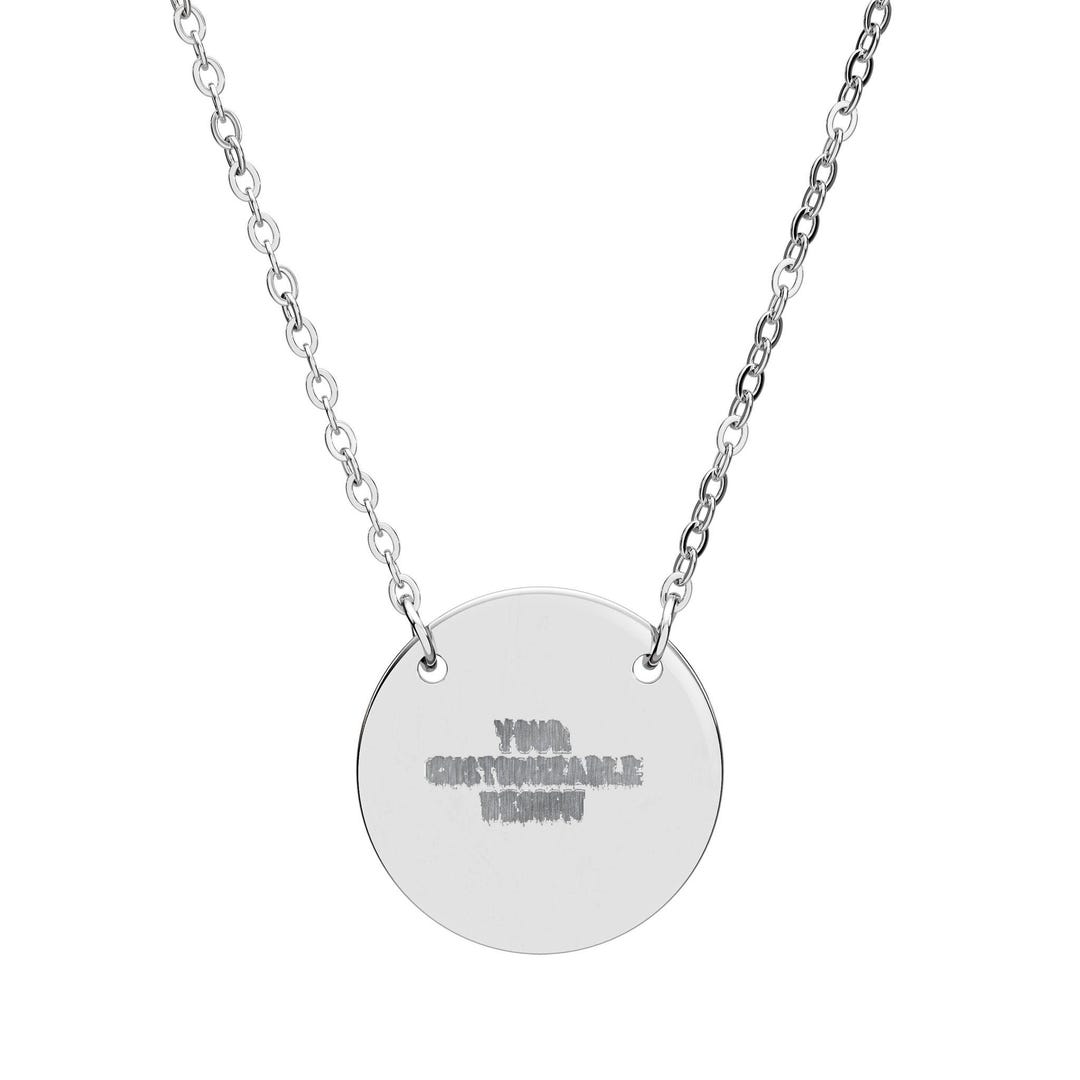 Customize Your Way Engraved Circle Necklace, Personalized Round Pendant ...