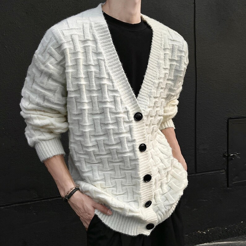 Textured Button Cardigan | Casual V Neck Sweater | Daily Wear | Minimal Streetwear Style

Textured v neck cardigan with casual minimal streetwear style