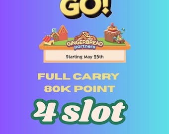 Gingerbread Partners MONOPOLY_GO 4 slot Full Carry - Risposta rapida