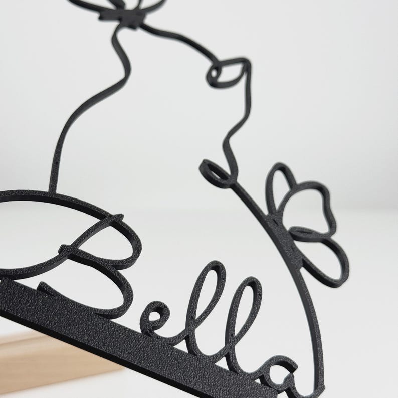 Personalized cat decoration with name, wooden cat stand, personalized gifts for cat lovers, cat owner gift image 5