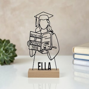 Personalisierte Geschenke zum Abschluss 2026 Deko Figur mit Namen Aufsteller Universität Hochschule Meister Prüfung Geschenk