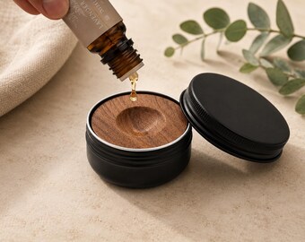 Solid Wood Essential Oil Diffuser | Natural Home Fragrance Diffuser | Passive Aromatherapy Scent Holder for Bathroom, Living Room, Office