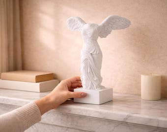 Winged Victory of Samothrace Statue 24.5cm | Greek Goddess Nike Sculpture | Roman Decor Bust | Aesthetic Shelf Decor | Art Lover Gift