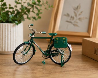 Vintage Mini Bicycle Model Decor | Retro Bike Ornament for Shelf & Desk | DIY Collectible Home Decoration