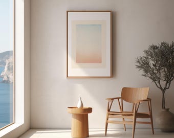 Alba a Kamakura, Giappone, stampa xilografica – Arte giapponese minimalista (download digitale)