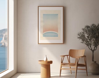 Luce mattutina su un ponte, Tokyo, stampa xilografica – Arte giapponese minimalista (download digitale)