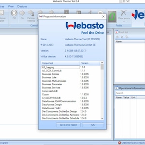 Webastoサーモグラフィ診断ソフトウェア v3.4 プロフェッショナル
