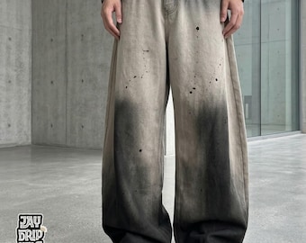 Gradient Baggy Pants | Retro Wide Leg Trousers | Daily Wear | Y2K Streetwear Style
