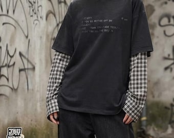 トップス 00s PPFM double zip long sleeve y2k Vintage 00's PPFM Double Layer Asymmetrical Style Long Sleeve - Etsy