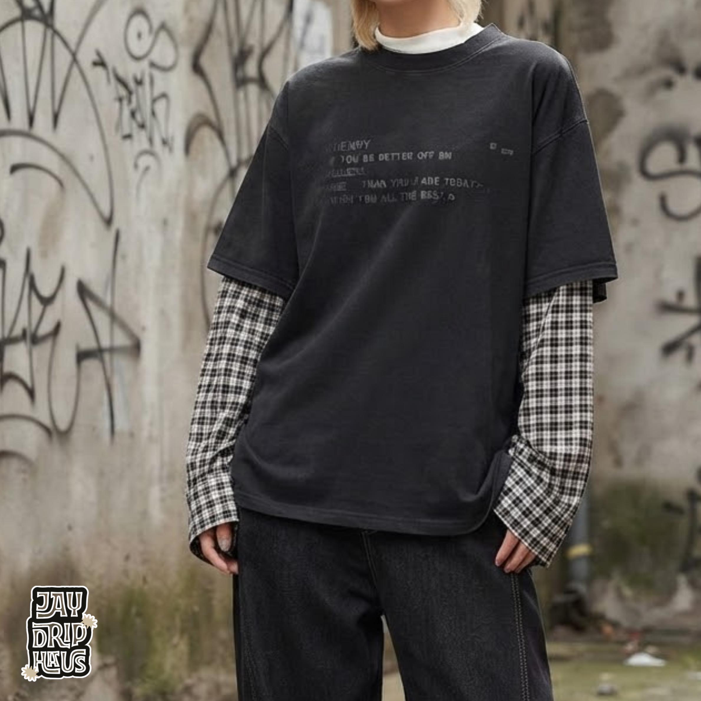 Y2k Long Sleeve Double Layered - Etsy