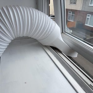 Air Conditioning 150mm Window Vent Adapter Kit for UK Top Hung Windows outward opening for 150mm (6") pipes