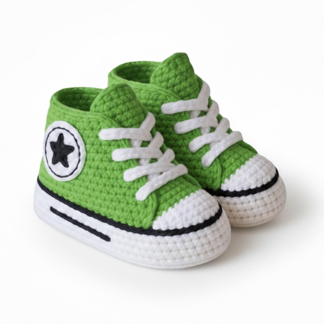Baby Sneakers Crochet Pattern PDF | Unisex Baby Booties | 4 Sizes ...