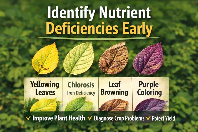 Leaf Color Diagnosis Guide | Identify Nutrient Deficiencies and Plant ...