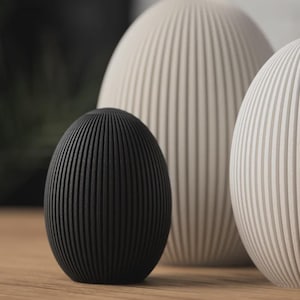 Dekorativa pastellfärgade ägg, 3D-utskrivna | Ribbad design | Vårpåskdekorationer | Dekorativa påskägg, pastellfärgade | Borddekorationsset