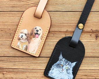 Individueller handbemalter Haustier Anhänger vom Foto, Handgefertigter Haustier Anhänger, Taschenanhänger vom Foto, Geschenk für Mama