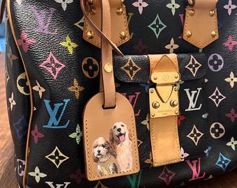 Individuelles Handbemalter Haustier Taschenanhänger, Taschenanhänger vom Foto, Taschenanhänger vom Foto, Geschenk für Mama