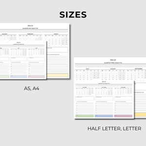 2026 annual roadmap planning page in horizontal format with structured quarterly sections and organized note areas for productivity systems.