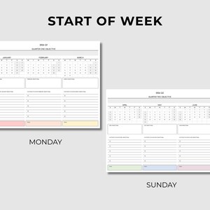 Printable PDF 2026 Q3 overview showing three months aligned in horizontal format with designated objective fields and task tracking lines.