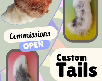 Custom Therian tail, faux fur tail, animal tail, furry tail, cosplay tail, fursuit tail. **COST FROM 200aed***