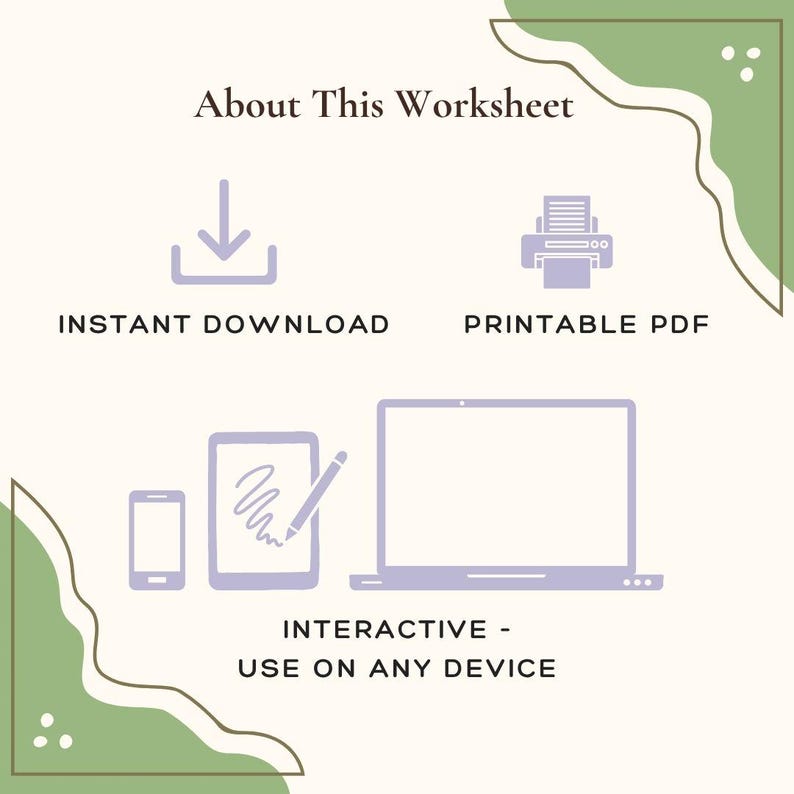 People Pleasing Worksheet | Boundaries & Self Trust Printable ...