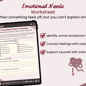 Emotional Needs Worksheet | Identify Support Needs (PDF)