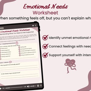 Emotional Needs Worksheet | Identify Support Needs (PDF)