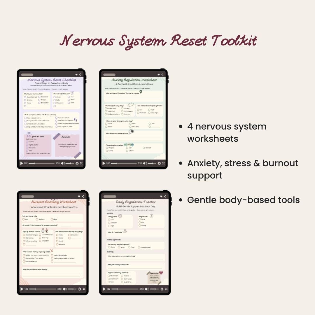 Nervous System Regulation Toolkit | Anxiety, Burnout & Stress Support ...