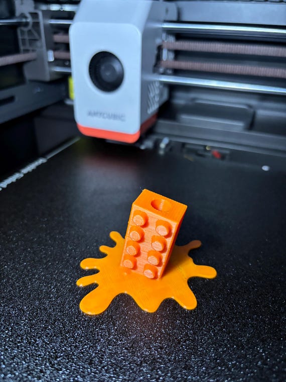 Melting Lego pen holder