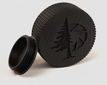 Hemlock Rear Lens Cap for Nikon with AirTag Compartment