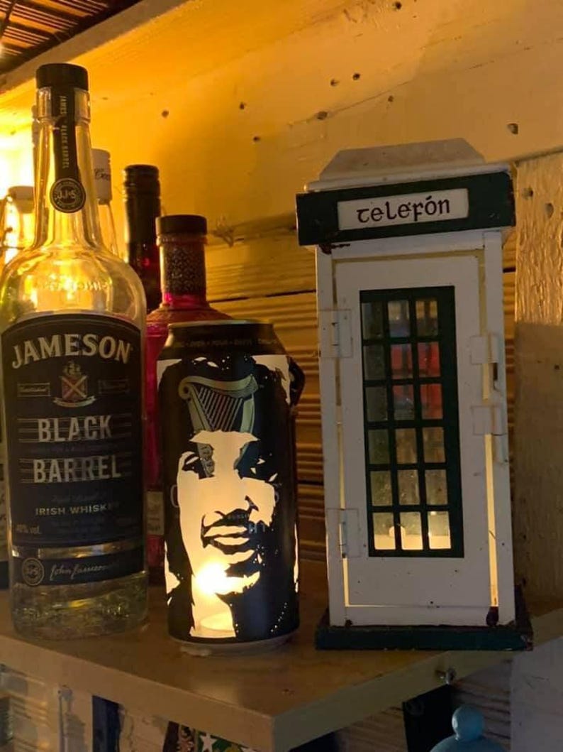 Phil Lynott Beer Can Lantern! Thin Lizzy Guinness Pop Art Portrait Tealight Candle Lamp - Unique Gift! image 8