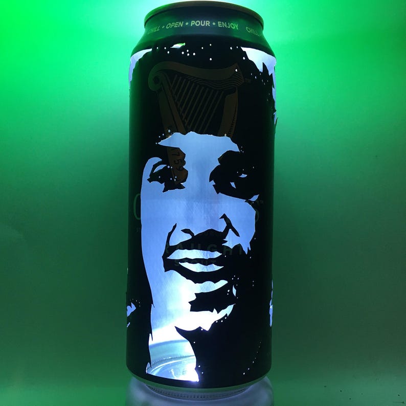 Phil Lynott Beer Can Lantern! Thin Lizzy Guinness Pop Art Portrait Tealight Candle Lamp - Unique Gift! image 9