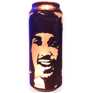 Phil Lynott Beer Can Lantern! Thin Lizzy Guinness Pop Art Portrait Tealight Candle Lamp - Unique Gift! image 1