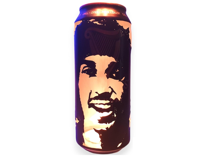 Phil Lynott Beer Can Lantern! Thin Lizzy Guinness Pop Art Portrait Tealight Candle Lamp - Unique Gift! image 1