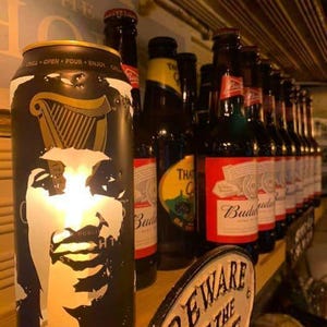 Phil Lynott Beer Can Lantern! Thin Lizzy Guinness Pop Art Portrait Tealight Candle Lamp - Unique Gift! image 7