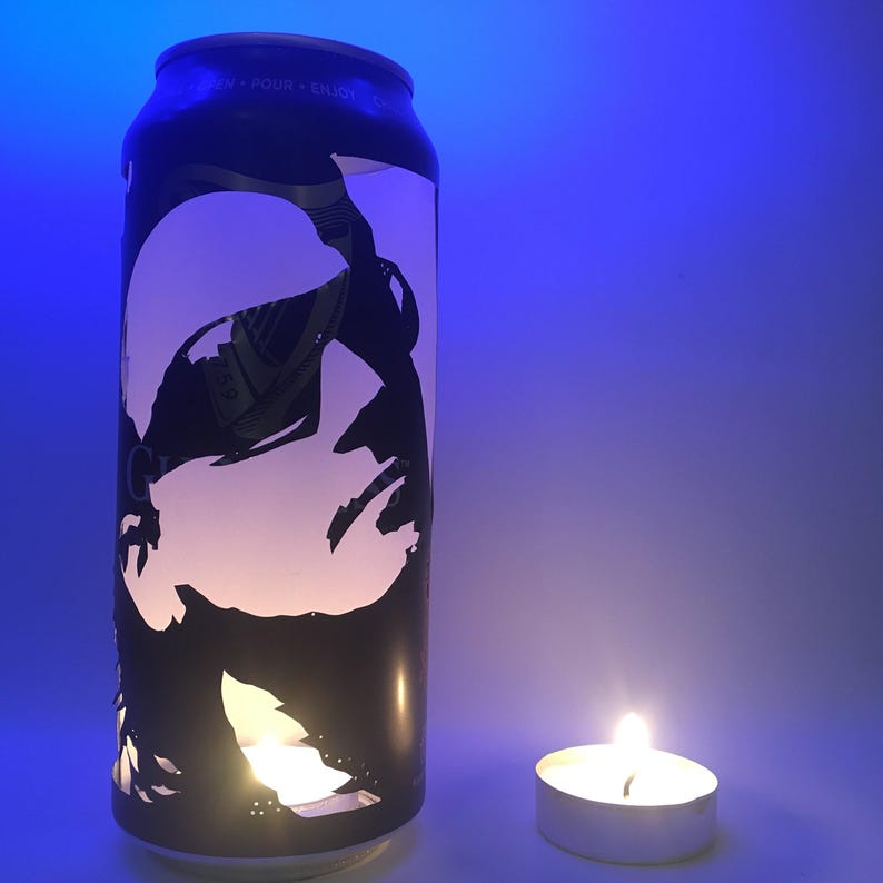Bono Beer Can Lantern! U2 Pop Art Portrait Guinness Candle Lamp - Unique Gift! image 3